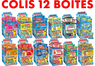 Colis 12 tubos HARIBO mini sachet