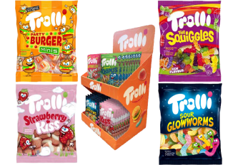 Présentoir comptoir TROLLI 86 sachets 100gr