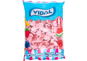 Sac 2kg 333x coeurs fraise sucré  VIDAL