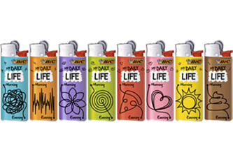 B.50 briquets mini BIC J25 DAILY LIFE