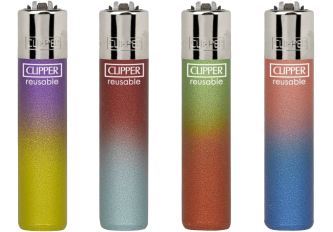 B.48 briquets CLIPPER large METAL GRADIENT