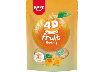 C.12 sachets AMOS FRUIT orange 120gr