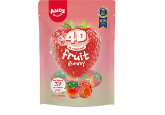 C.12 sachets AMOS FRUIT fraise 120gr