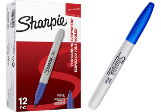 B.12 marqueurs  SHARPIE bleu