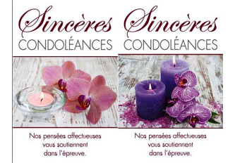 Carnet condoléance PM BOUGIE+TEXTE