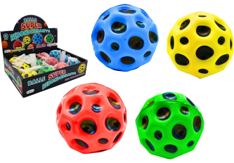 Présentoir 12 balles super rebond 7cm