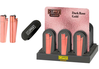P.12 briquets métal CLIPPER DARK ROSE GOLD