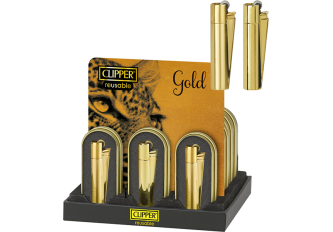 P.12 briquets métal CLIPPER  GOLD