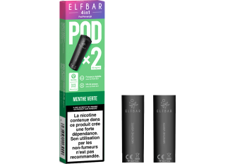 Lot 10 P.2 pods 4en1 Menthe verte 20mg