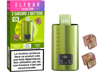 Lot 5 DUAL10K Pomme poire /  Passion Kiwi Goyave 20mg