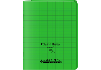 P.10 cahiers à rabat 17x22 GC PP vert