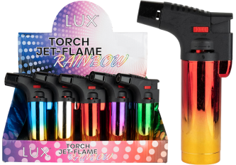B.15 briquets LUX JETFLAME TORCH RAINBOW