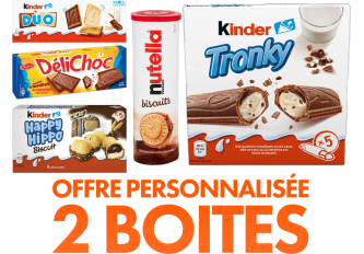 offre sur la gamme biscuits NUTELLA & KINDER & DELICHOC