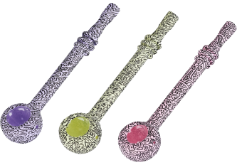 Blister pipe à eau verre doodle 13cm