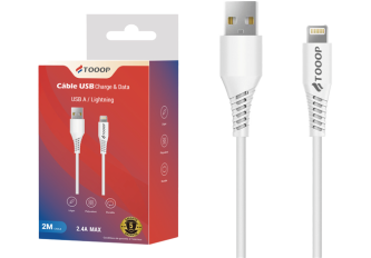 Câble usb/lightning 2m TOOOP