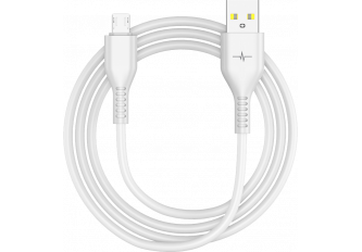 Câble 2,4A micro-USB 1m blanc