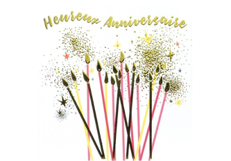 Carnet anniversaire BOUGIES OR