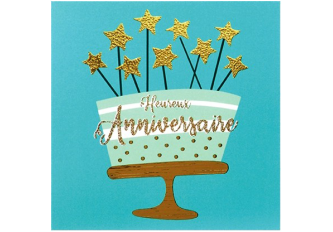 Carnet anniversaire GATEAU + ETOILE