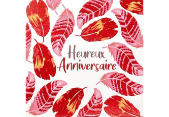 Carnet anniversaire FEUILLE ROUGE