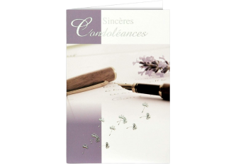 Carnet condoléance GM STYLO PLUME