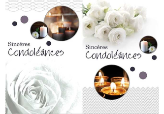 Carnet condoléance GM ROSE+BOUGIE