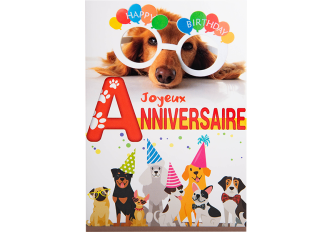 Carnet anniversaire CHIEN FETE
