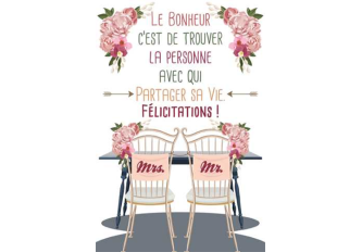 Carnet mariage CHAISES + TEXTE