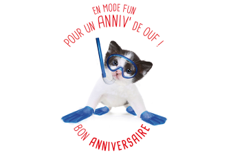 Carnet anniversaire CHAT NAGEUR