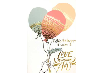 Carnet naissance BALLON OR