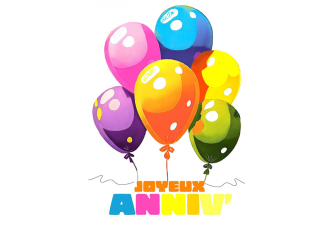 Carnet anniversaire BALLONS FLUO