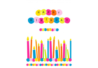 Carnet anniversaire BOUGIE FLUO + HAPPY