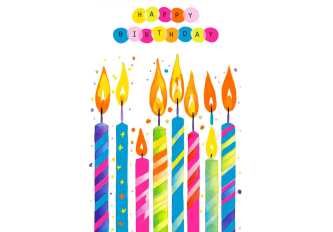 Carnet Anniversaire BOUGIES FLUO