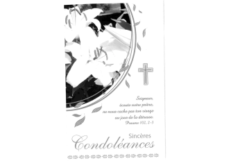 Carnet condoléance MM Fleur + texte