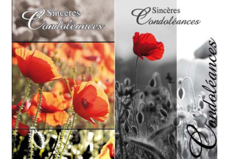 Carnet condoléance PM COQUELICOT & ROSE