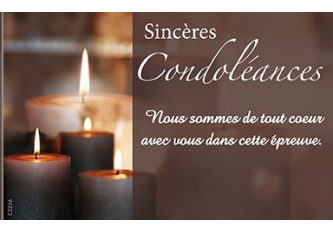 Pochetes 5 cartes condoléances + enveloppe