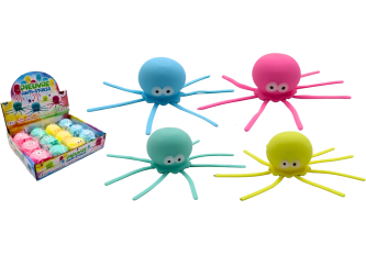 B.12 pieuvres 14cm 4 couleurs