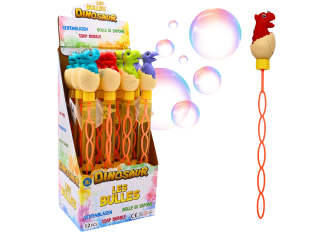 P.12 bâtons bulles oeuf dino 37cm 120ml