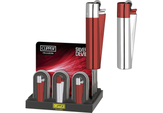 P.12 briquets métal CLIPPER  SILVER DEVIL