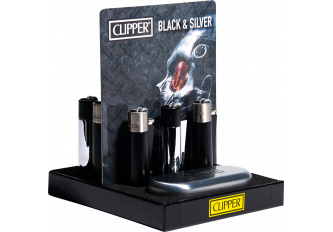 B.12 CLIPPER METAL  BLACK& SILVER