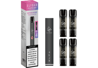 Lot 10 Kits + 4pods 10mg ELFA 4000 edition Noire