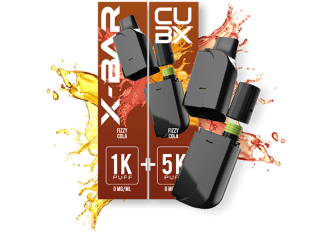Lot 5 recharges CUB-X de 2 pods Fizzy Cola 0mg