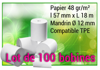 Promo 100 bobines thermiques 57x40