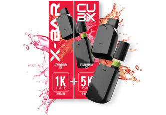 Lot 5 recharges CUB-X de 2 pods Fraise glacée 0mg