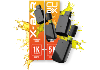 Lot 5 recharges CUB-X de 2 pods Fraise mangue 0mg