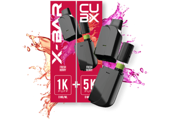 Lot 5 recharges CUB-X de 2 pods Fruit rouges 20mg