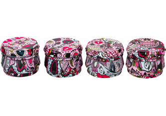 Boite MEXICAN SKULL PINK  4 parties 55x41mm