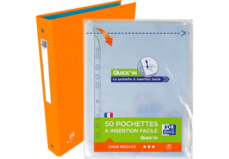 Classeur OXFORD bicolor + A4 Ø40 4 anneaux