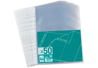 P.50 pochettes perforées A4