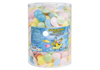 Tubo 500 SOUCOUPES CITRIQUES POUDRE FUNNY CANDY