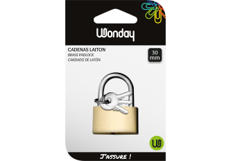 Cadenas laiton 30mm + clés